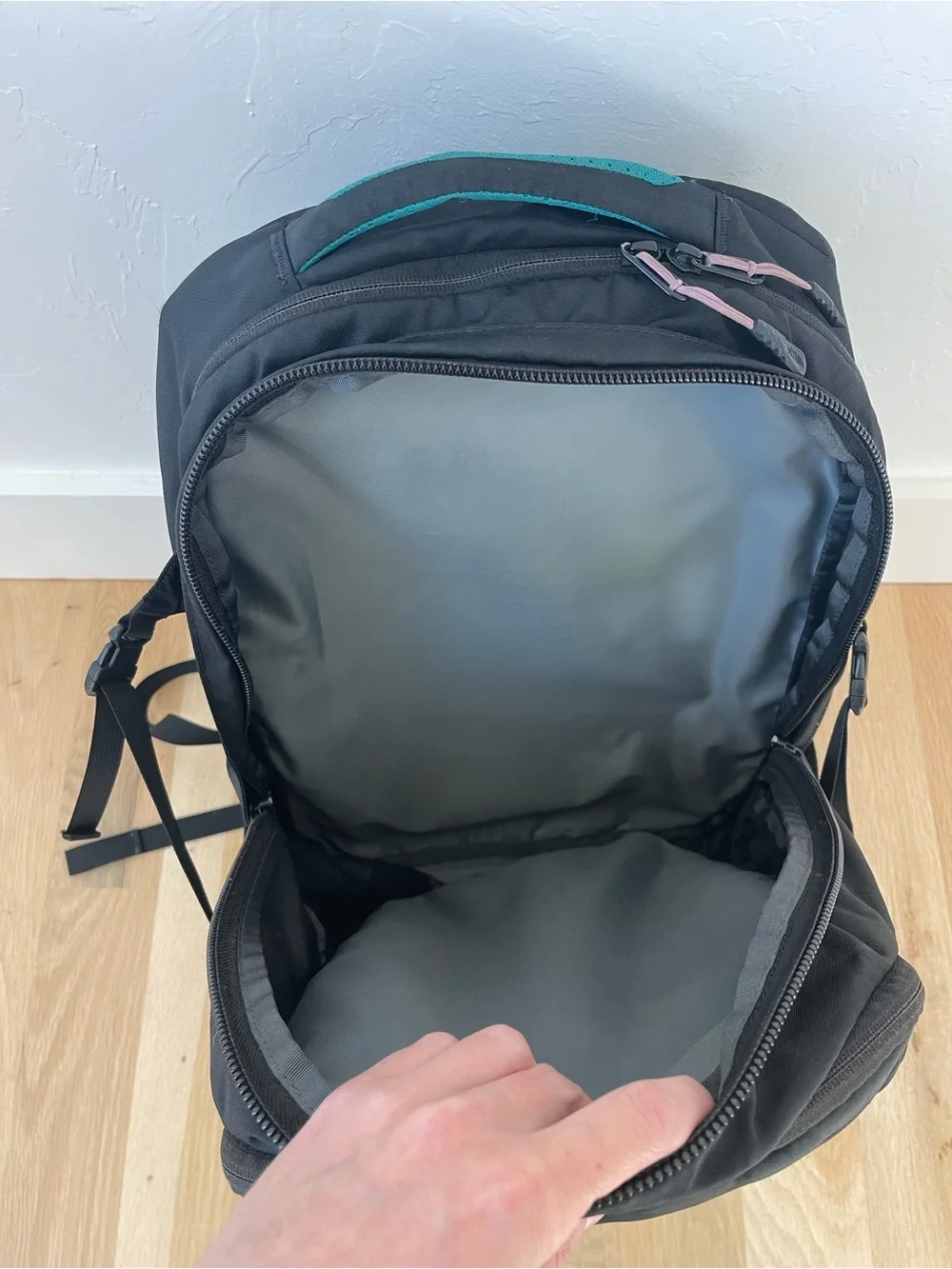 The North Face Surge Black Kokomo Green Purple Lilac Violet Travel Backpack